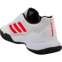 Adidas GameCourt 2 Blanc Rouge Noir Baskets