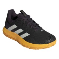 Chaussures Adidas Solematch Control TERRE BATTUE Noir Argent Orange