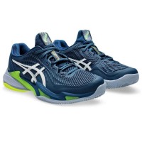 Sneakers Asics Court FF 3 Blu Mako Bianco - TERRA BATTUTA