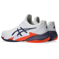 Baskets Asics Court FF 3 TERRE BATTUE Blanc Gris Orange