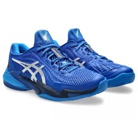 Tenis Asics Court FF 3 Novak Clay Azul Preto Prateado