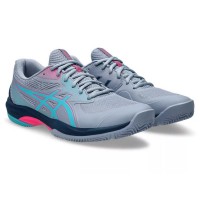 Tenis Asics Game FF Padel Cinza Azul Aqua