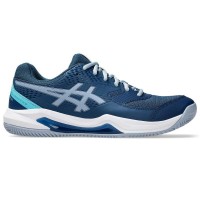 Tenis Asics Gel Dedicate 8 Padel Azul Mako Cinza