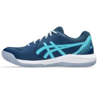 Tenis Asics Gel Dedicate 8 Padel Azul Mako Cinza