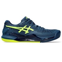 Asics Gel Resolution 9 Clay Blue Mako Yellow Sneakers