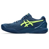 Asics Gel Resolucão 9 Clay Blue Mako Tenis Amarelo