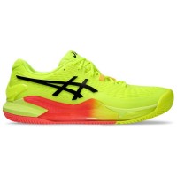 Baskets Asics Gel Resolution 9 TERRE BATTUE Paris Jaune Noir