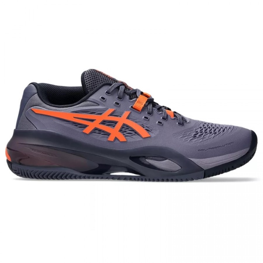 Zapatillas Asics Gel Resolution X Clay Gris Purpura Naranja