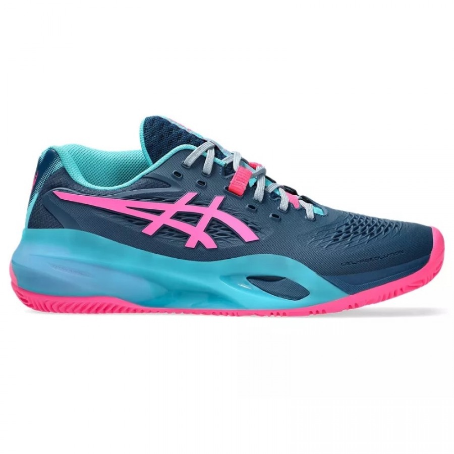 Scarpe da ginnastica Asics Gel Resolution X Padel Blu Mako Rosa