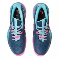 Scarpe da ginnastica Asics Gel Resolution X Padel Blu Mako Rosa