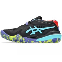 Tenis Asics Gel Resolution X Padel Preto Azul Aqua