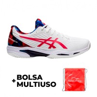 Sapatos Asics Solução Velocidade FF 2 Argila L.E. White Red Classic - Barata Oferta Outlet