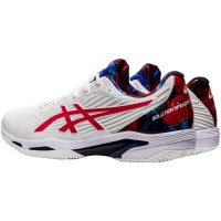 Sapatos Asics Solução Velocidade FF 2 Argila L.E. White Red Classic - Barata Oferta Outlet