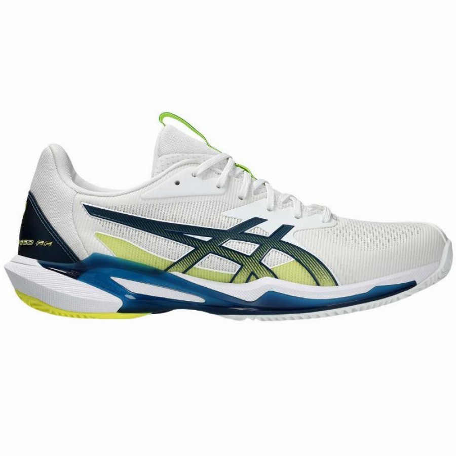 Baskets Asics Solution Speed FF 3 TERRE BATTUE Blanc Bleu Mako