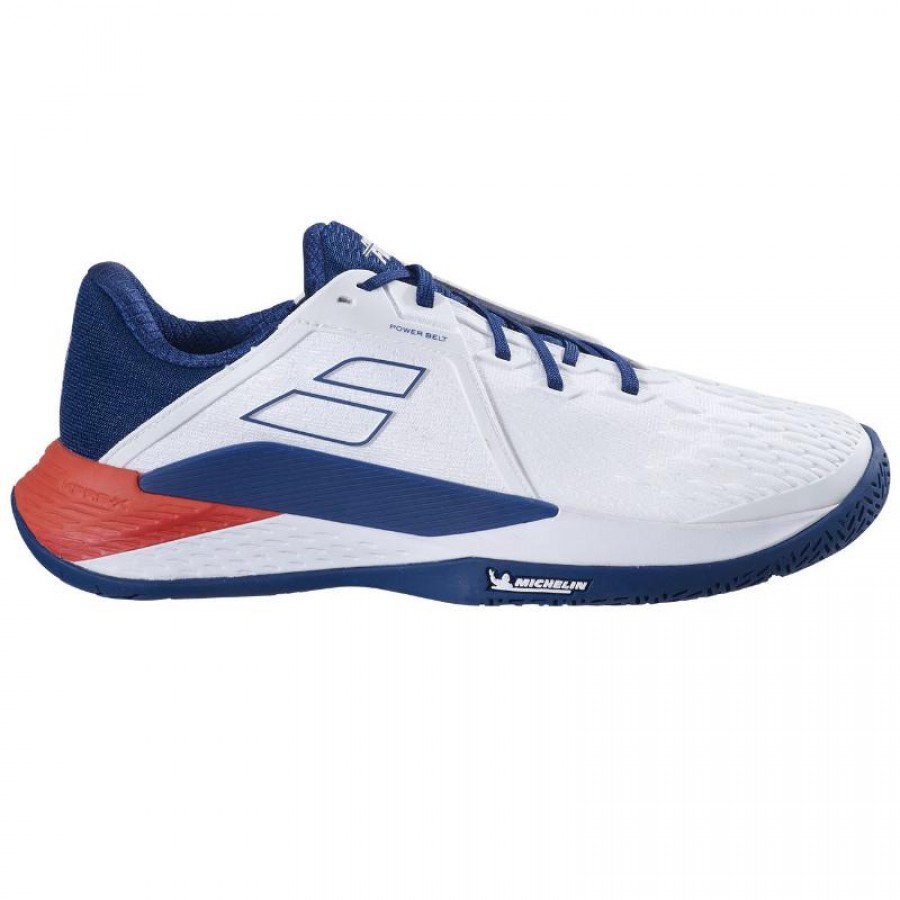 Babolat Propulse Fury 3 Bianco Blu Rosso Scarpe da ginnastica