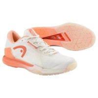 Zapatillas Head Sprint Pro 4.0 Padel Blanco Coral Mujer