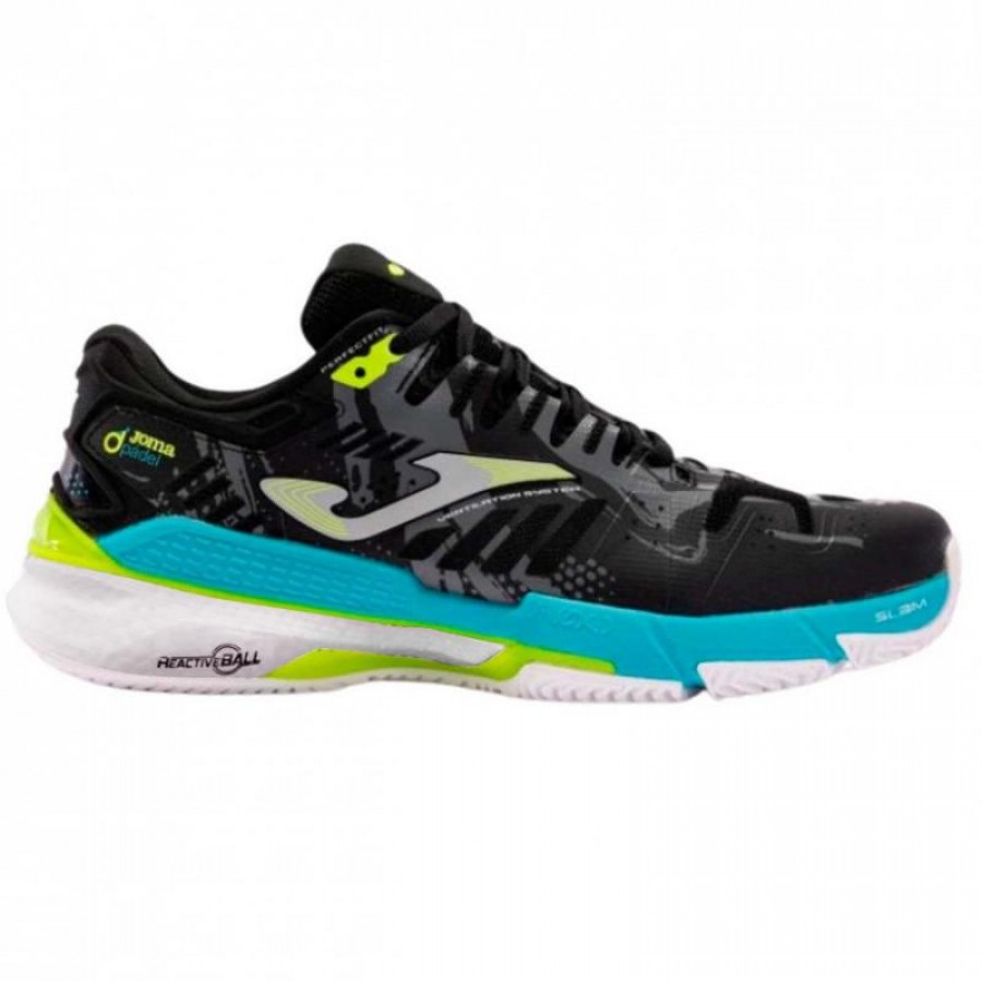 Joma Slam 2401 Sapatos Preto Azul Amarelo