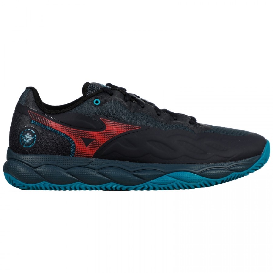 Mizuno Wave Enforce Court Padel Nero Blu Rosso Sneakers