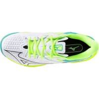 Mizuno Wave Exceed Tour 6 Clay White Black Lime Women''s Sneakers