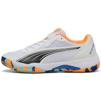 Puma Nova Court Blanc Orange Noir Baskets