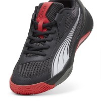 Puma Nova Court Grigio Scuro Nero Rosso Sneakers