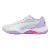 Zapatillas Puma Nova Court Plata Blanco Violeta Mujer