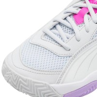 Baskets Femme Puma Nova Court Argent Blanc Violet