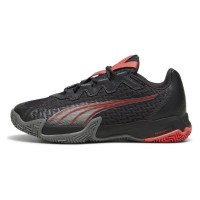 Puma Nova Elite Grigio Scuro Nero Rosso Scarpe da Ginnastica