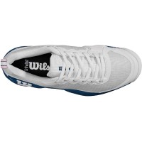 Tenis Wilson Rush Pro 4.5 Clay Branco Azul Feminino