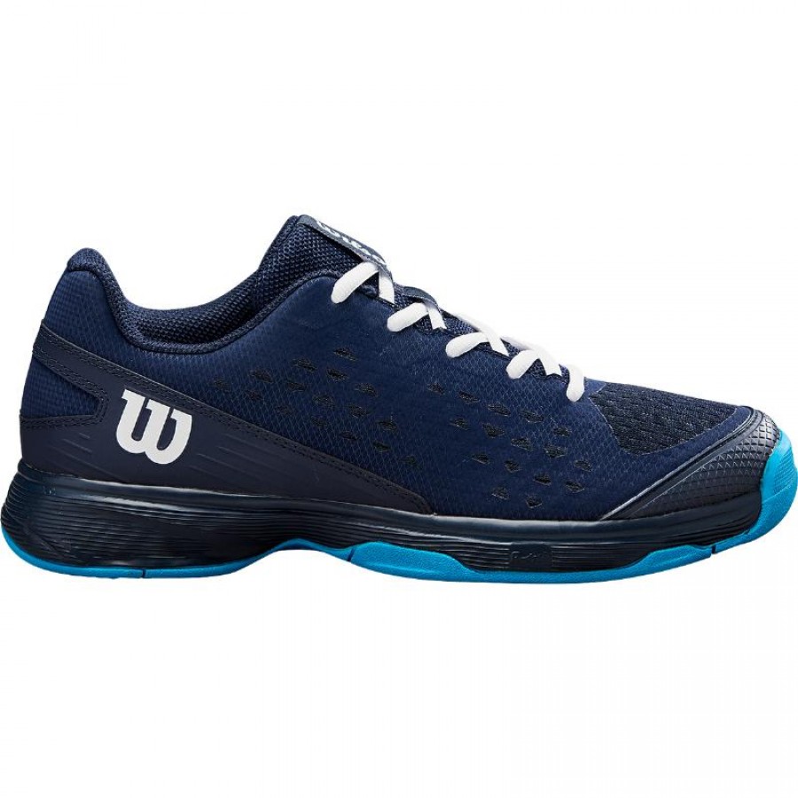 Tenis Wilson Rush Pro L Azul Marinho Branco Junior